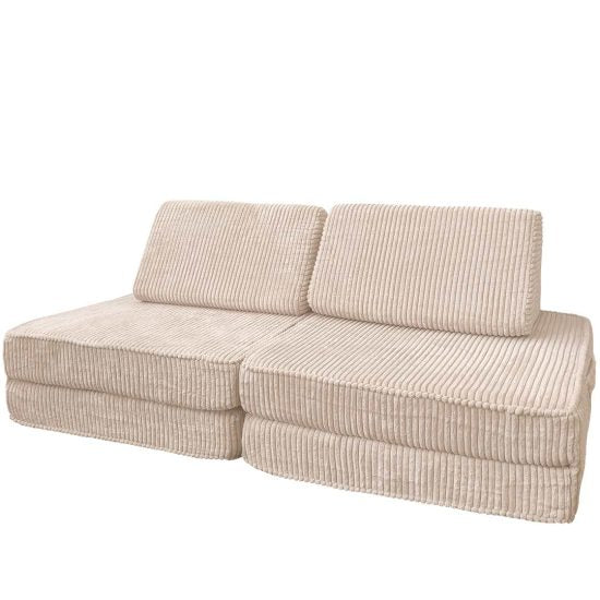 Children's Sofa – Cream Beige Convertible Sofa for Children – 160 GRANDE