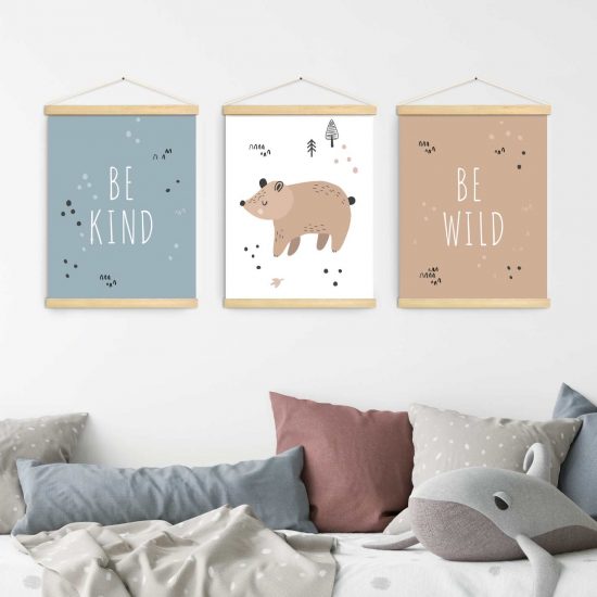 Enchanted forest canvas prints for kids room – premium high quality prints by Ponponi