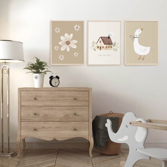 Pósteres de gansos para habitaciones infantiles – Dibujos para niños