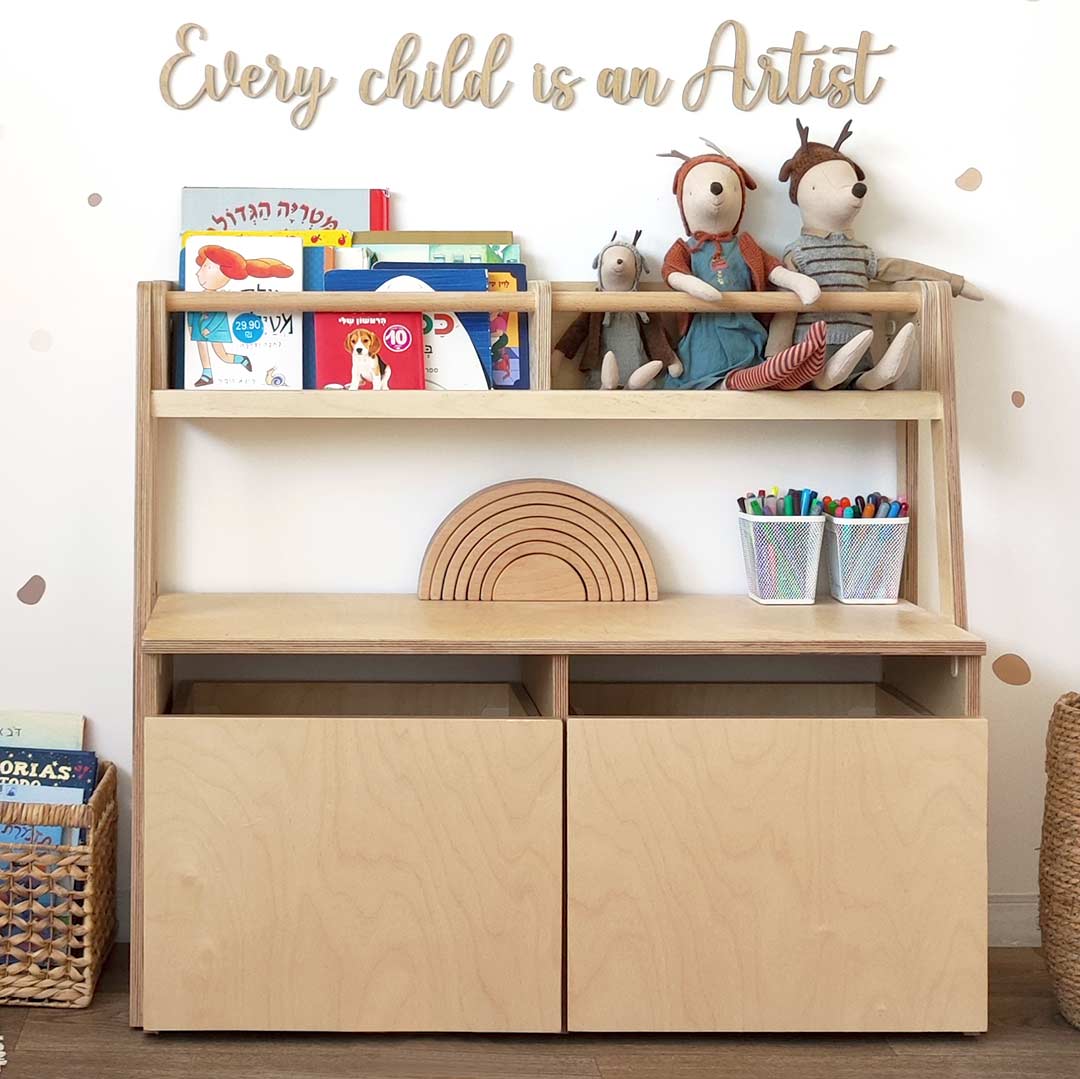 Toy storage and library – organizational solutions for children's rooms
