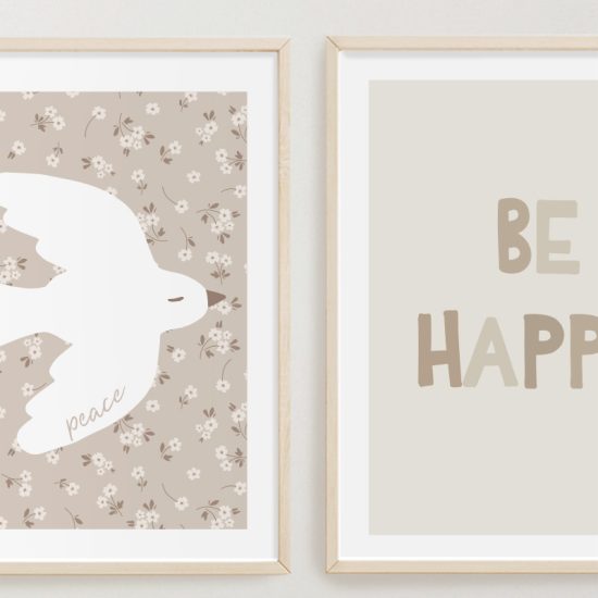 "Bird of Peace" Posters for Kids – Boho-Style Art for Kids' Rooms