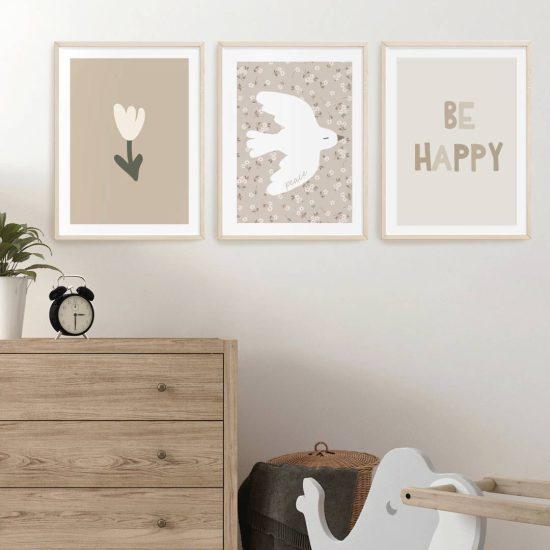 "Bird of Peace" Posters for Kids – Boho-Style Art for Kids' Rooms