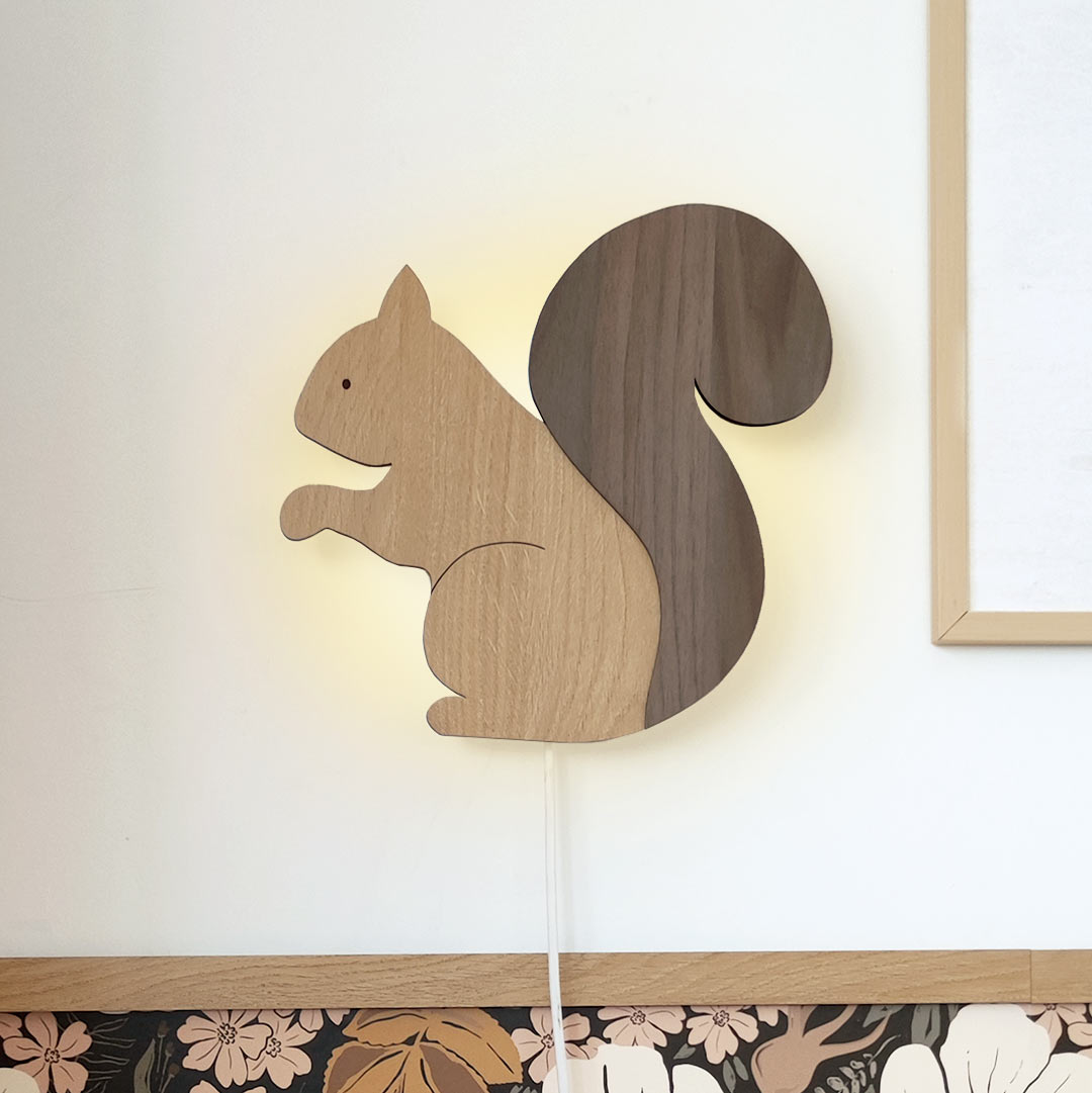 Lámpara de ardilla: luz nocturna para niños