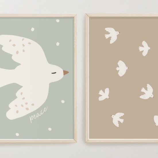 Imágenes para una habitación infantil: pájaros, paz e inspiración jurídica
