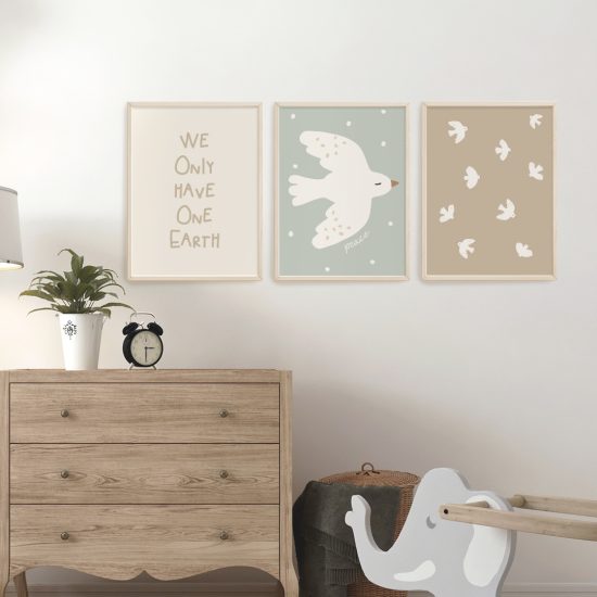 Imágenes para una habitación infantil: pájaros, paz e inspiración jurídica