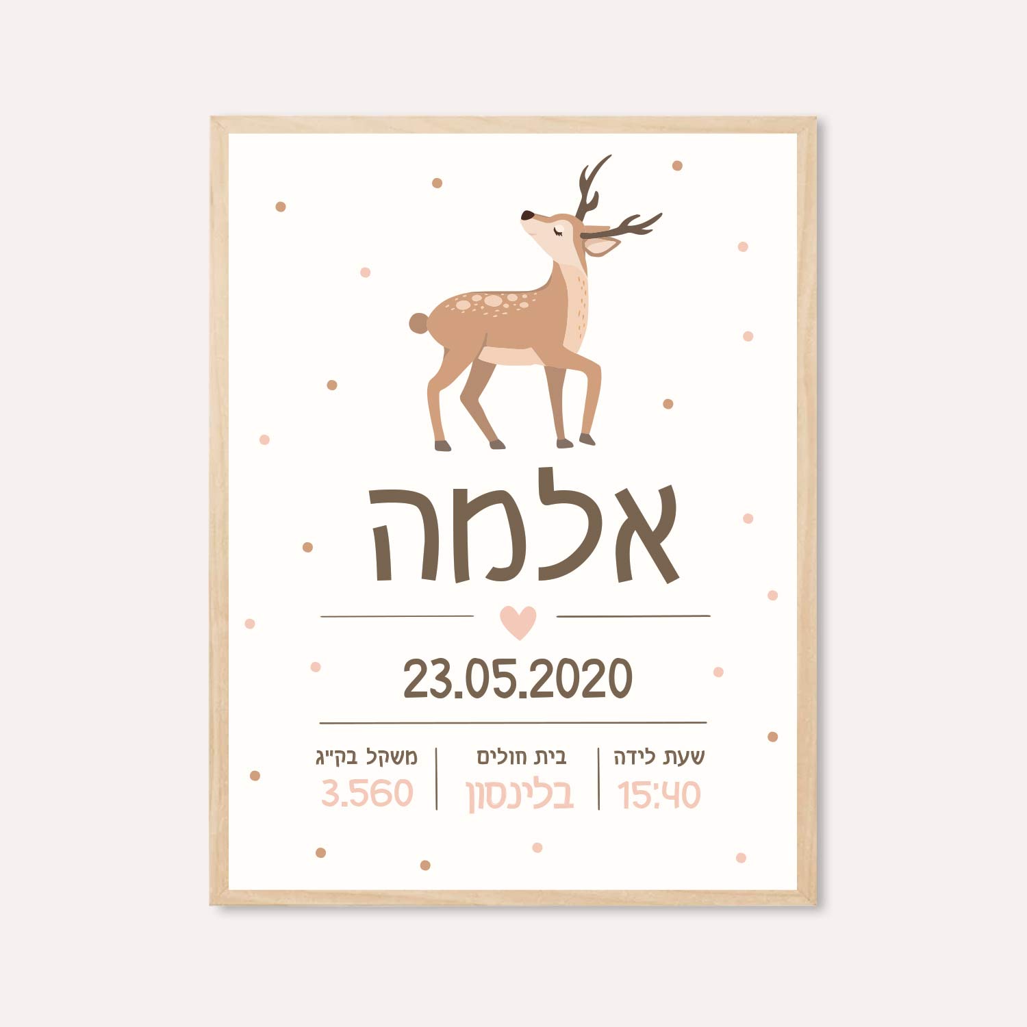 Birth certificate – birth gift – Bambi
