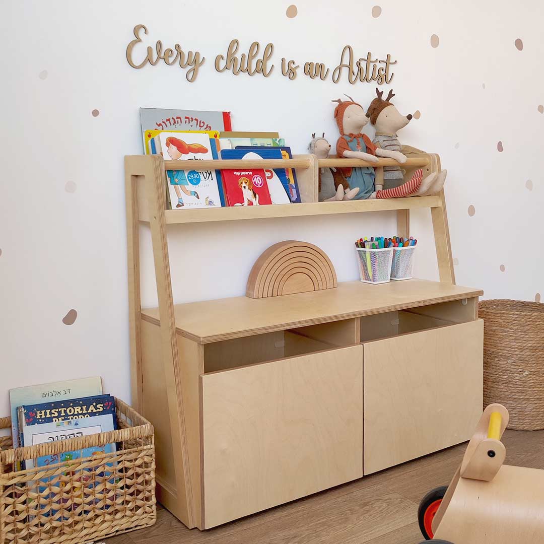 Toy storage and library – organizational solutions for children's rooms