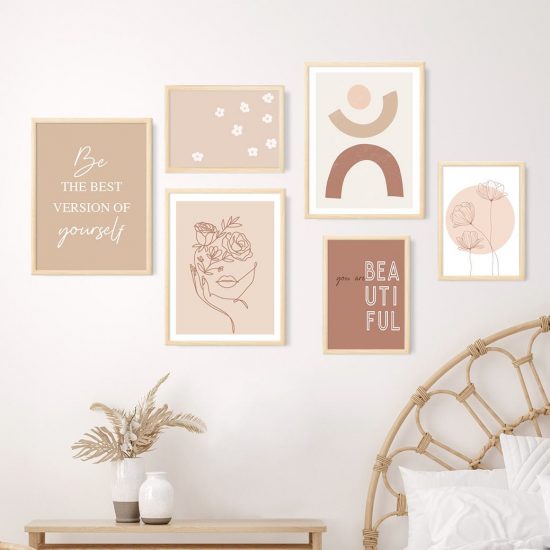 Boho chic girls room poster set – premium high quality prints by Ponponi