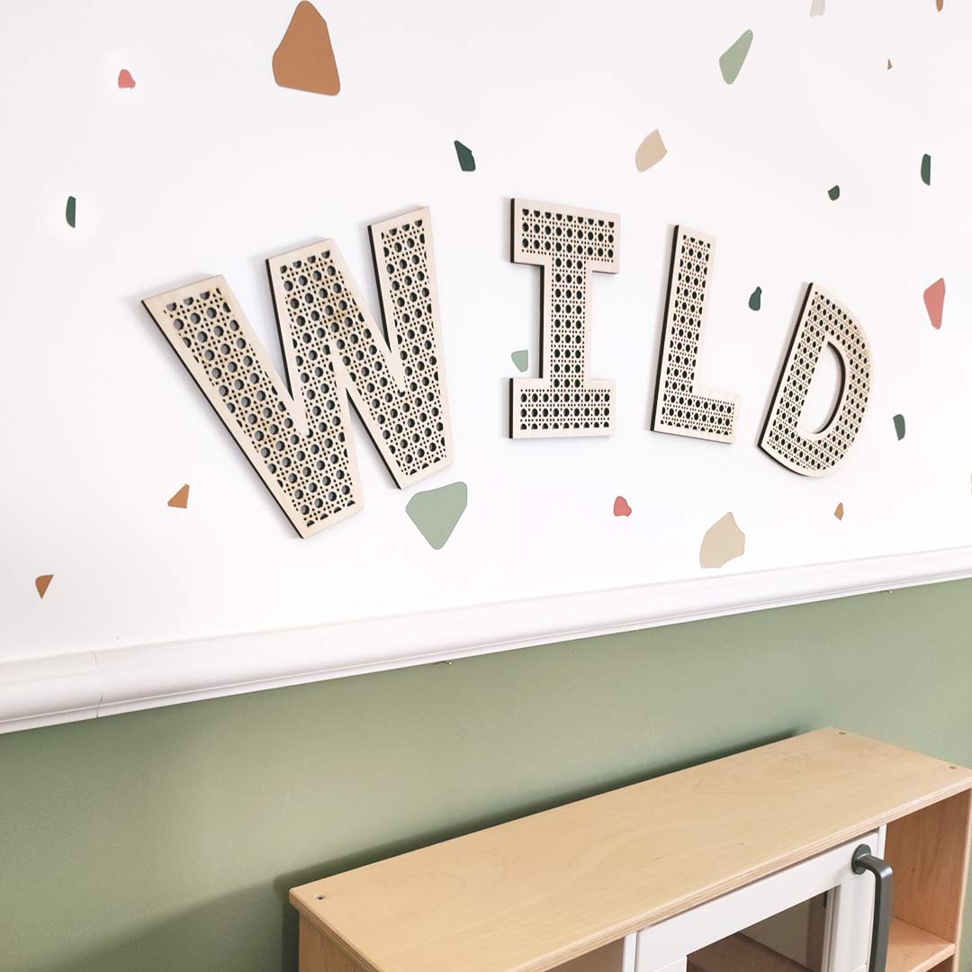 Green terrazzo wall stickers