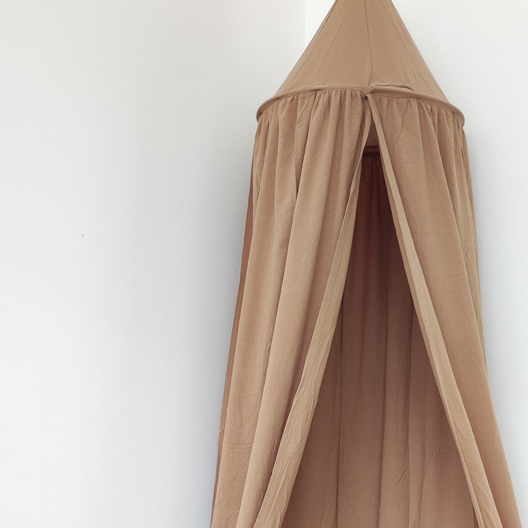 Canopy for children's bed – canopy tent – light brown