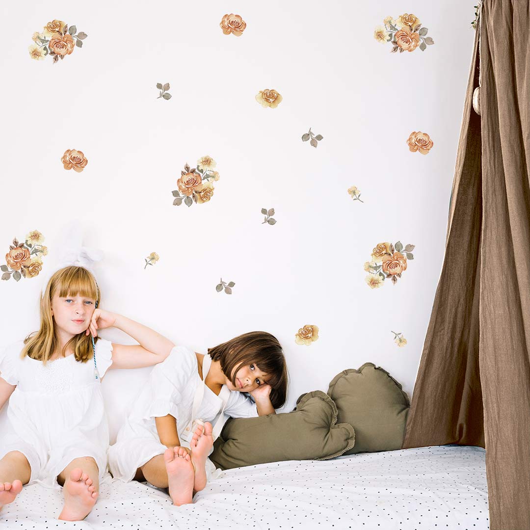 Flower stickers – vintage flower wall stickers