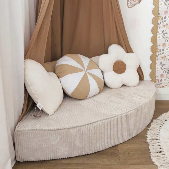 Children's Corner Sofa – CORNER Lounge Set – Cream