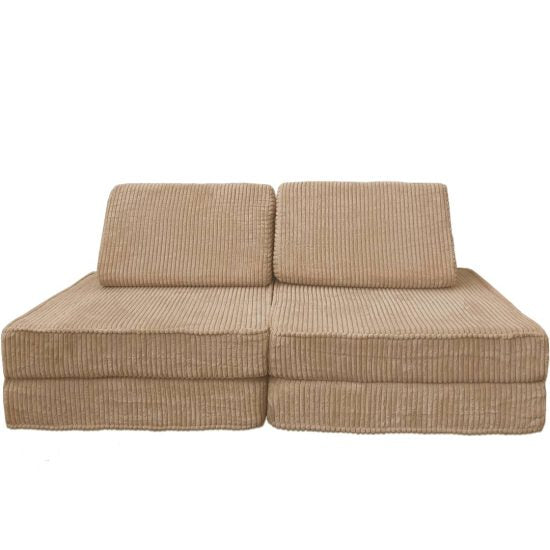 Kids convertible sofa GRANDE 160cm in brown with removable washable cover – Ponponi