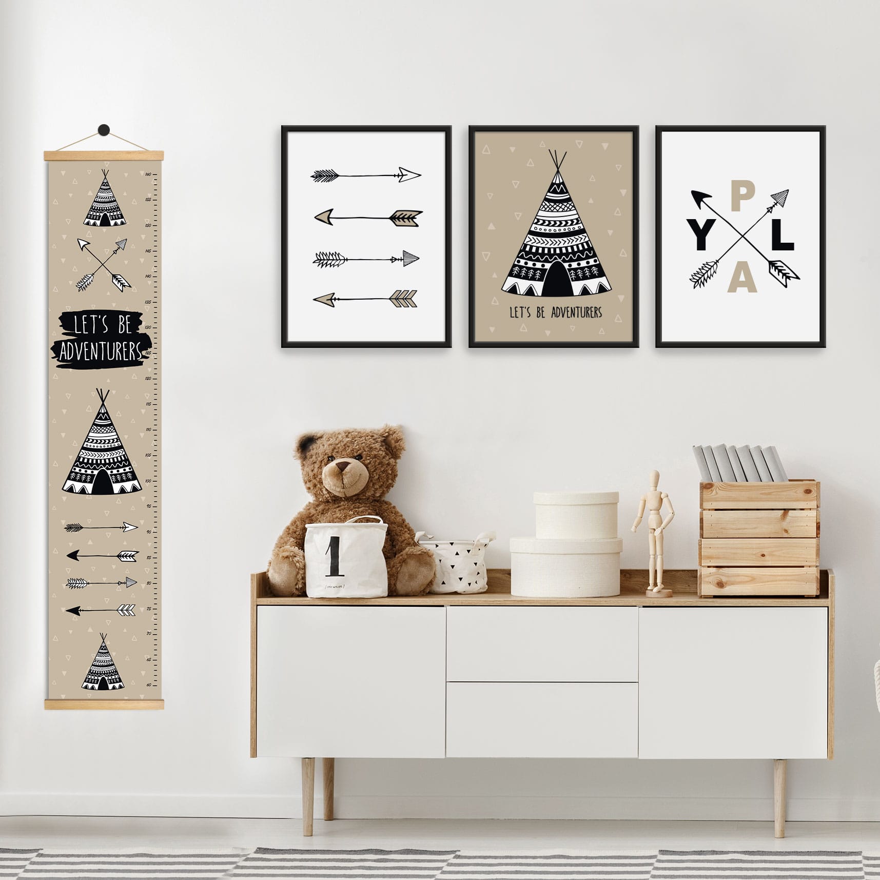 Pictures of teepee tent + height gauge