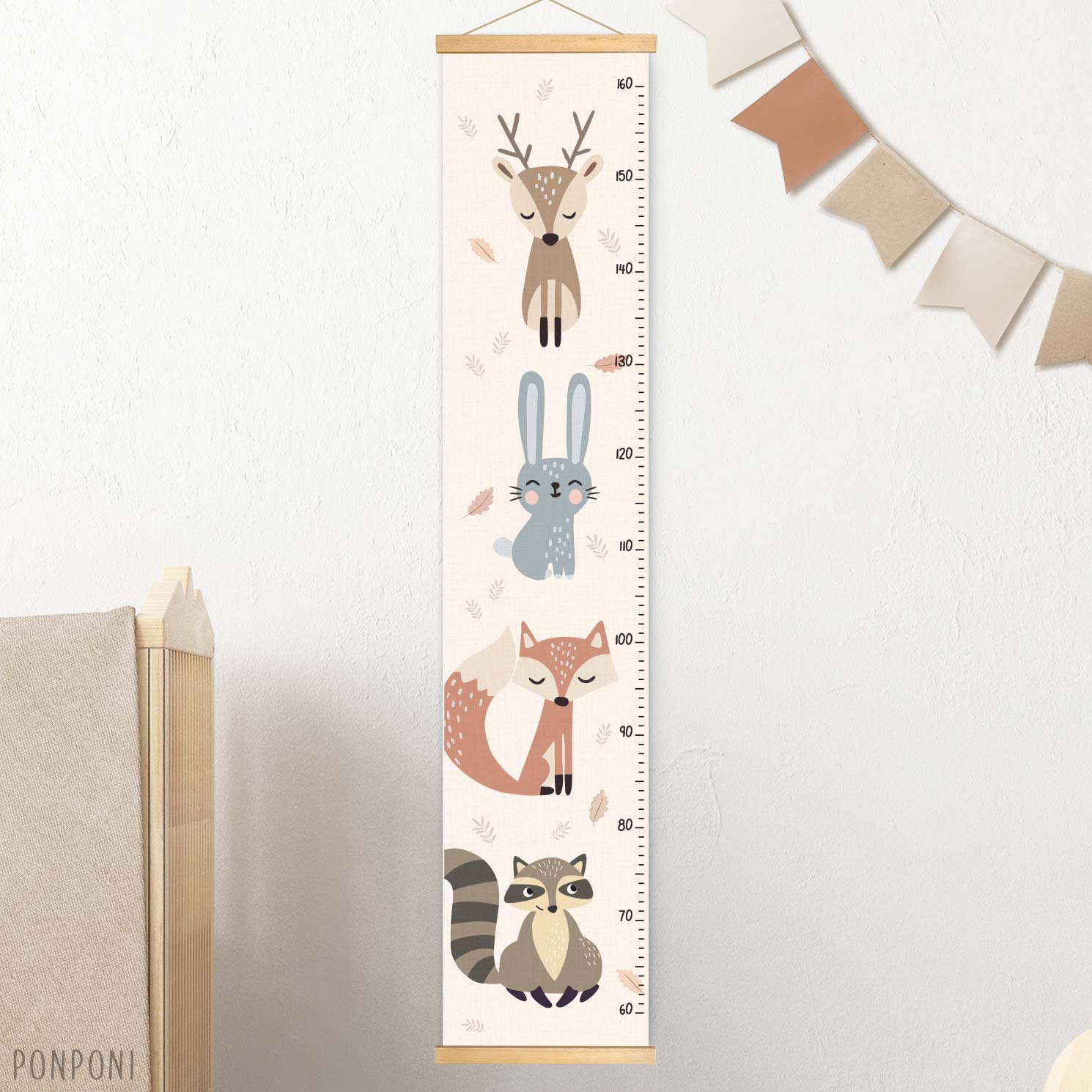 Height chart for children Forest animals