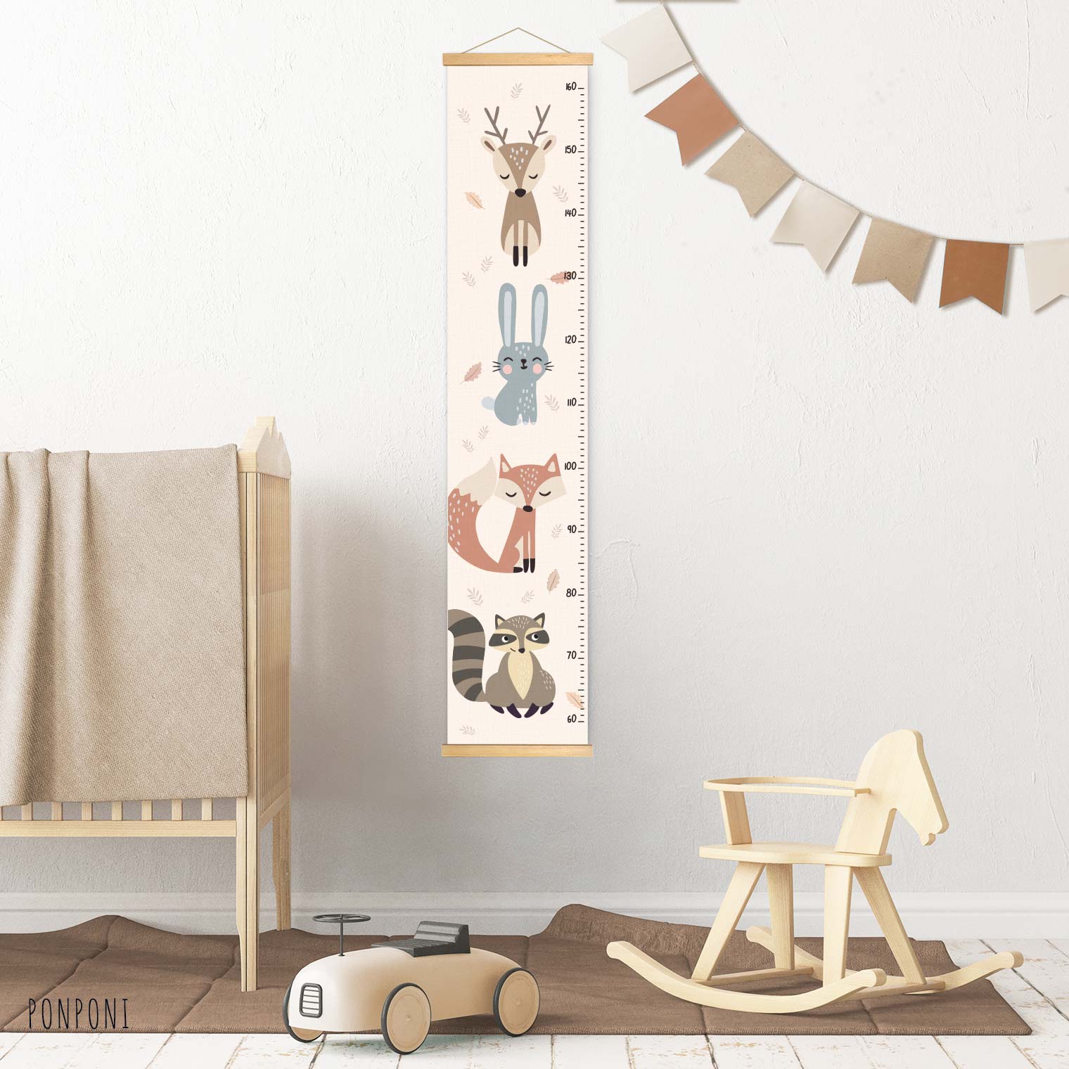 Height chart for children Forest animals