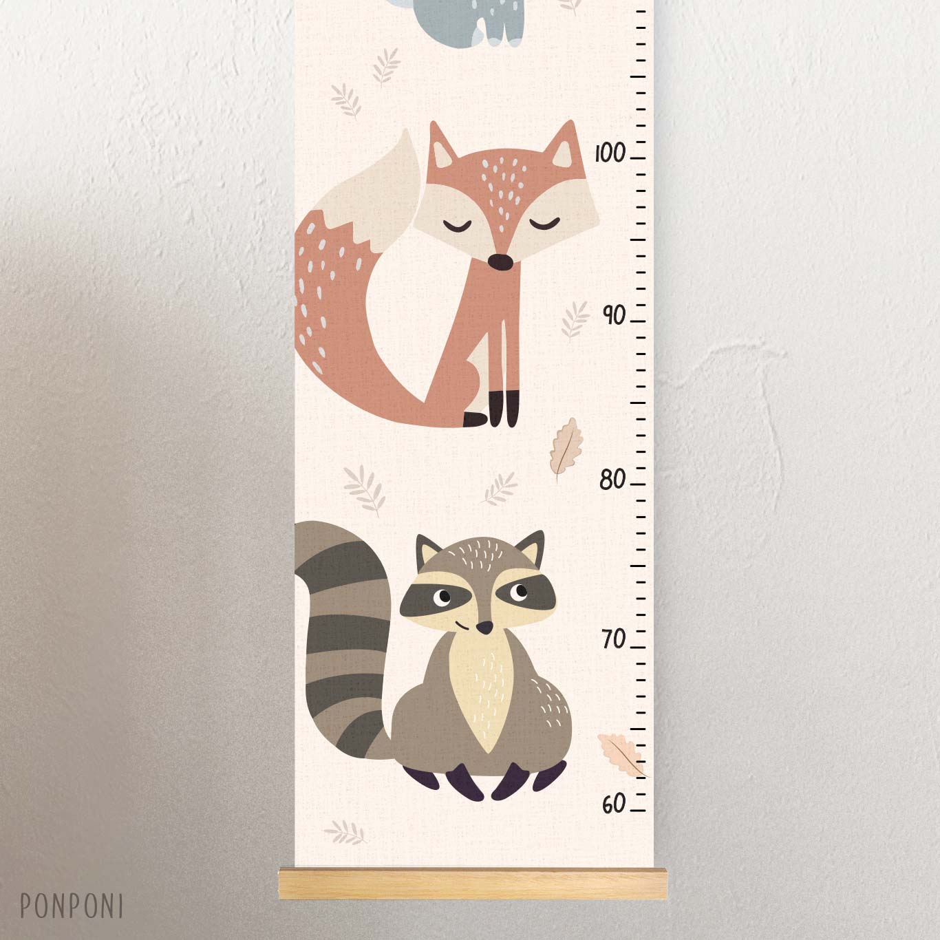 Height chart for children Forest animals