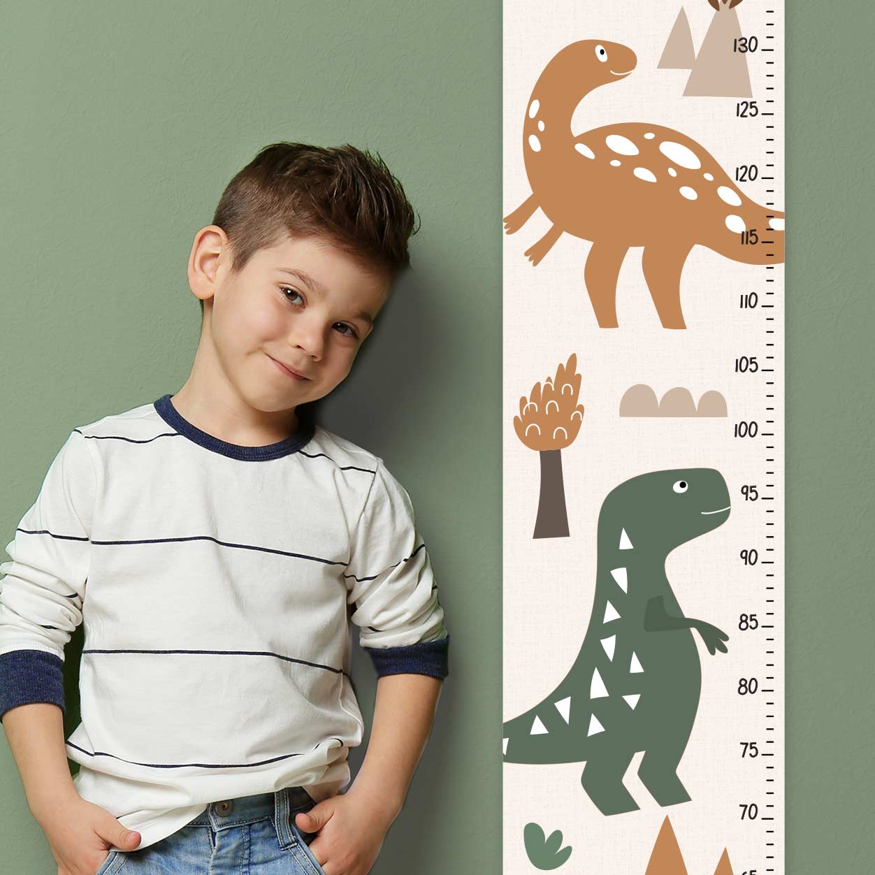 Height chart for children Large dinosaurs
