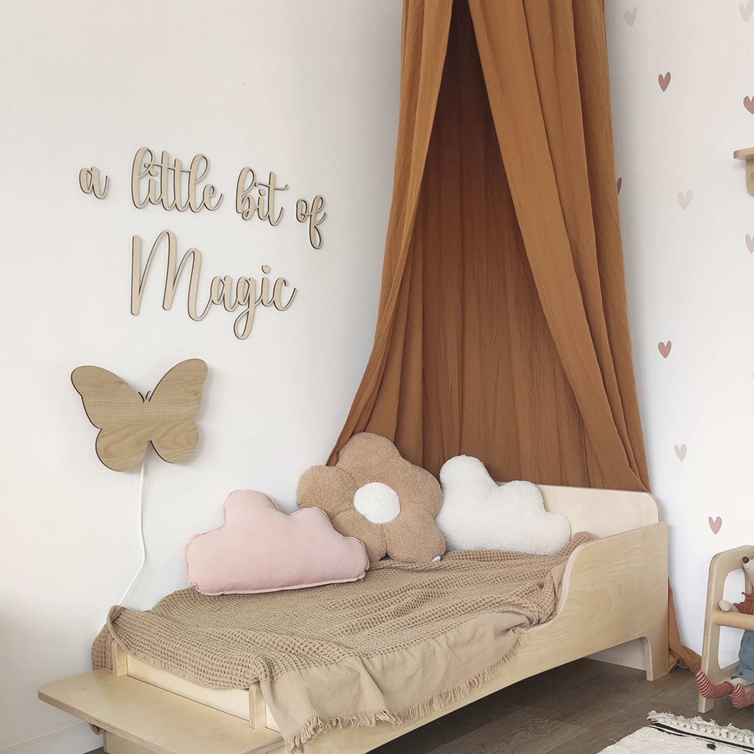 Canopy for children's room, caramel brown