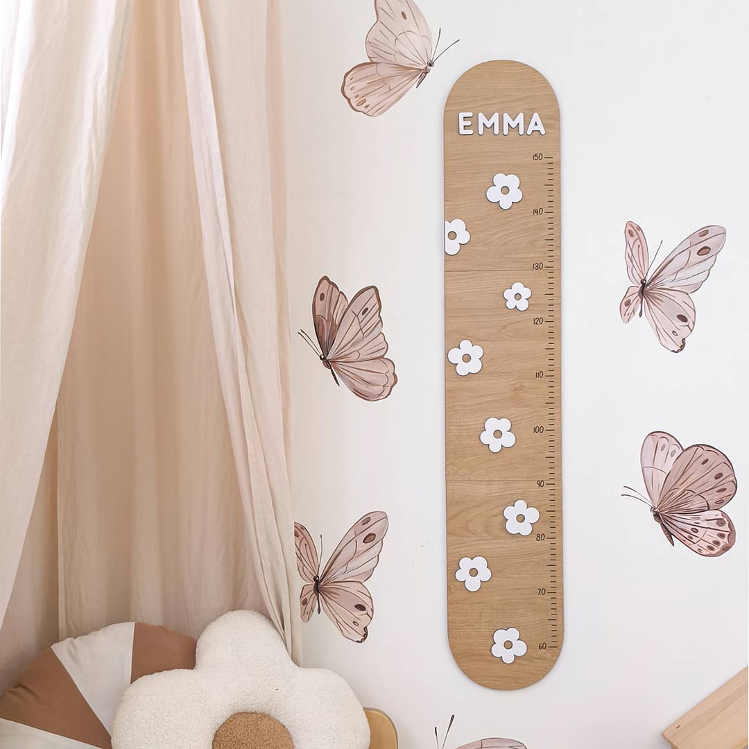 Wooden height chart for children with name
