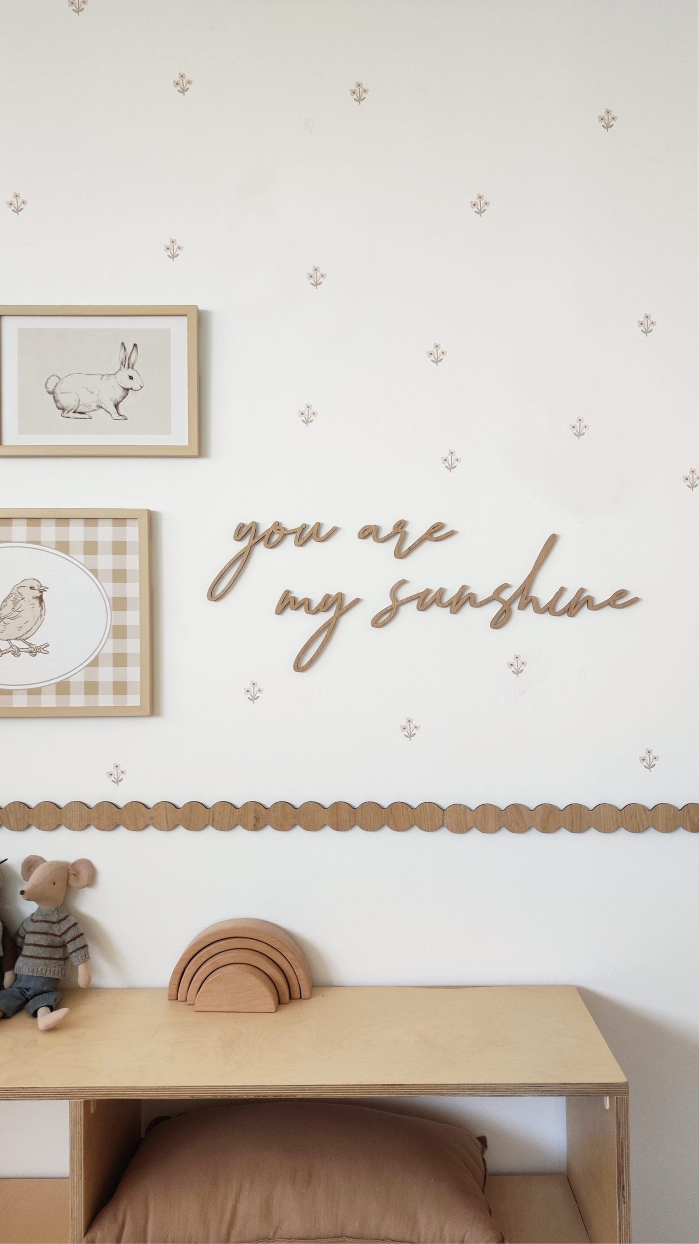 Wooden sign for children's room – you are my sunshine