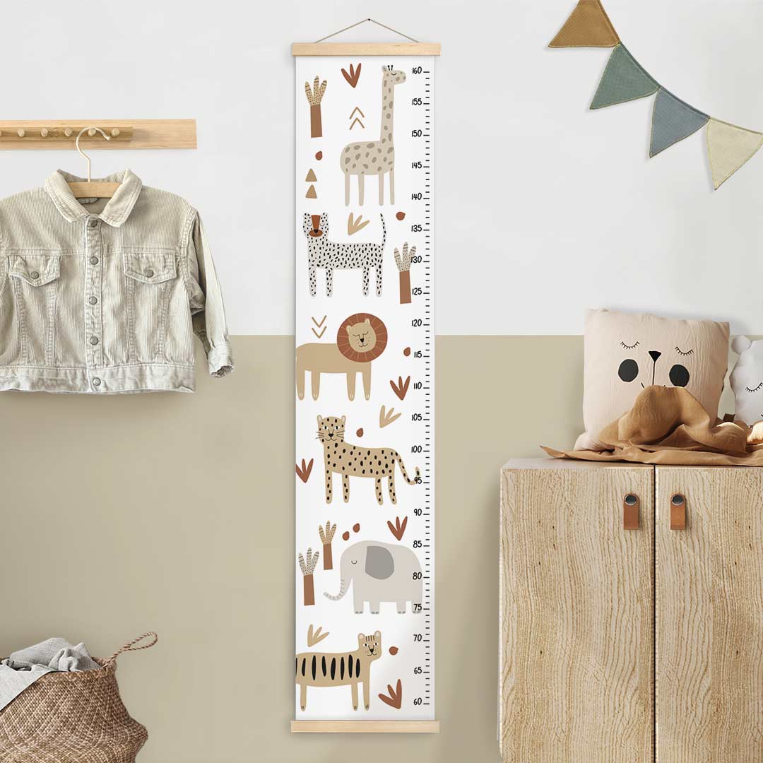 Height chart for children Safari animals – decorative height chart