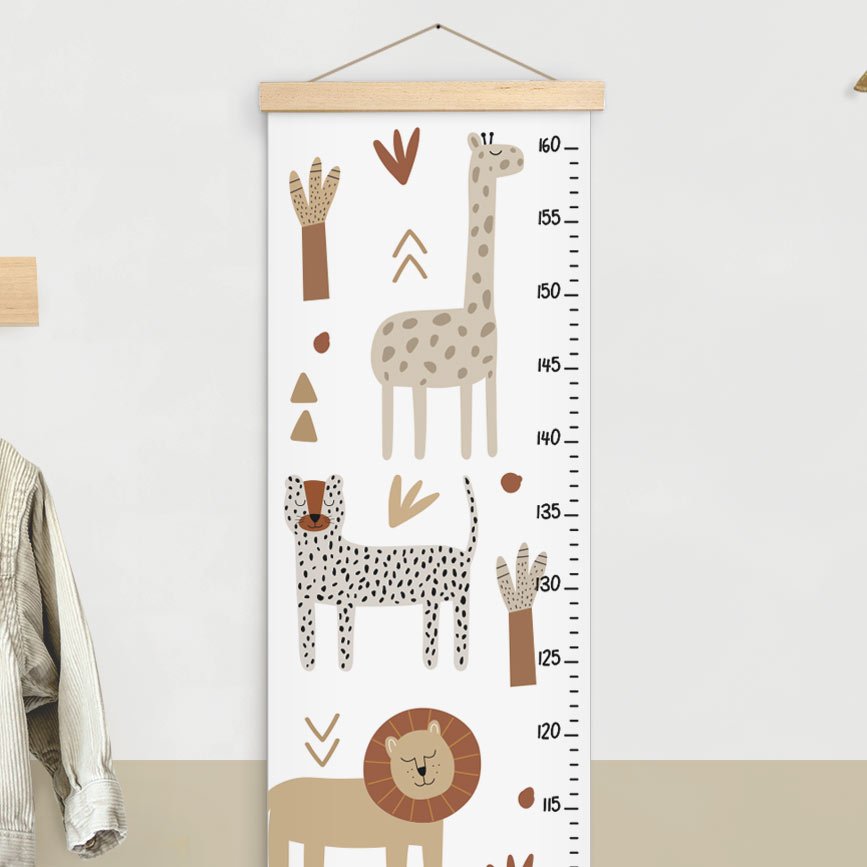 Height chart for children Safari animals – decorative height chart