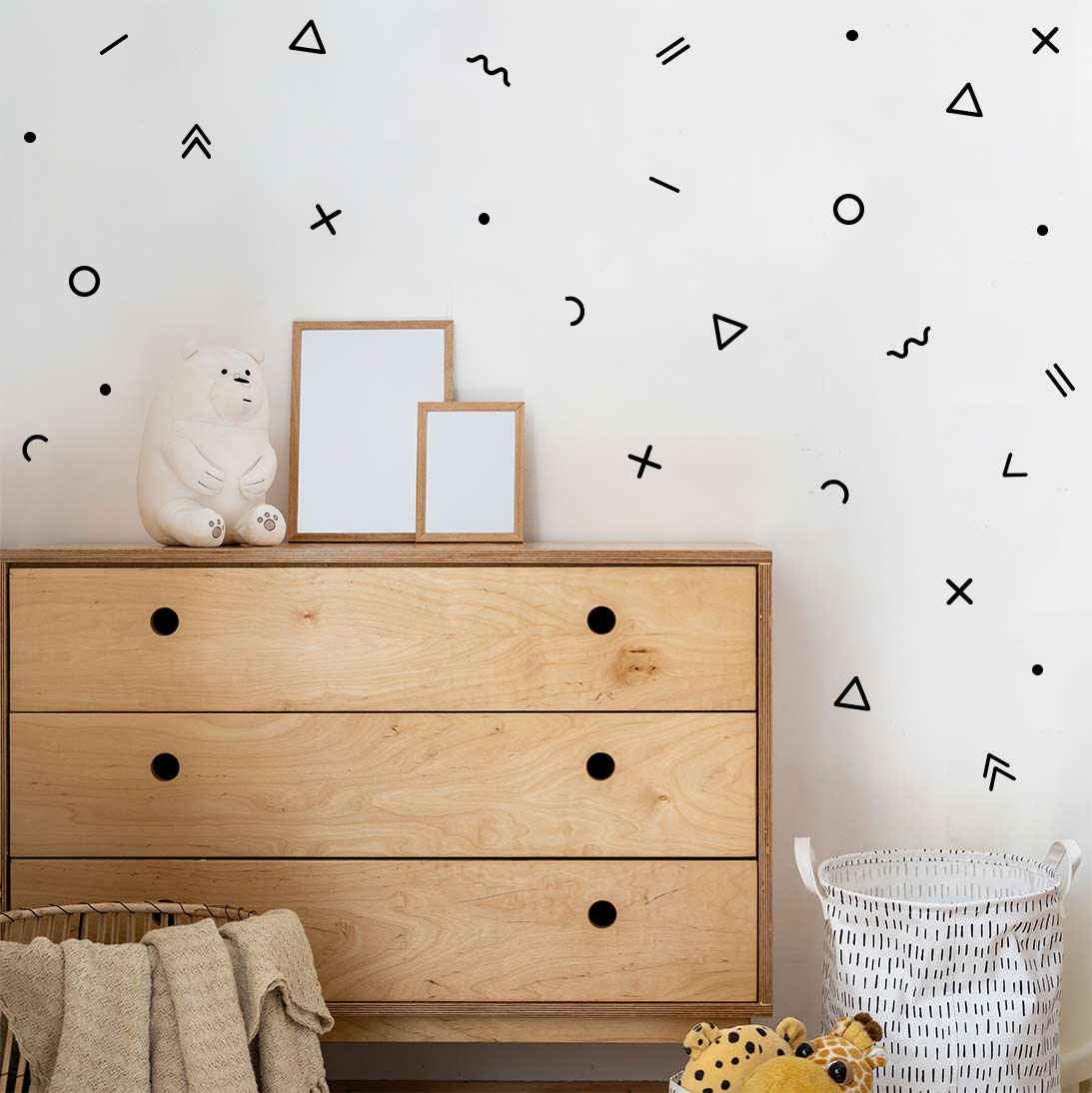 Geometric shape wall stickers