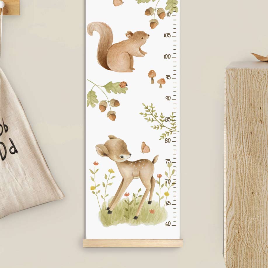 Height chart for children's room – Bambi watercolors