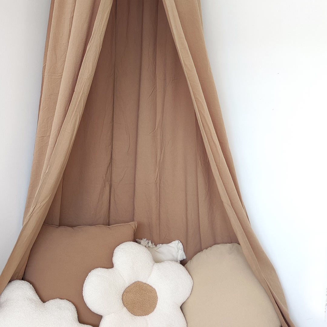 Canopy for children's bed – canopy tent – light brown