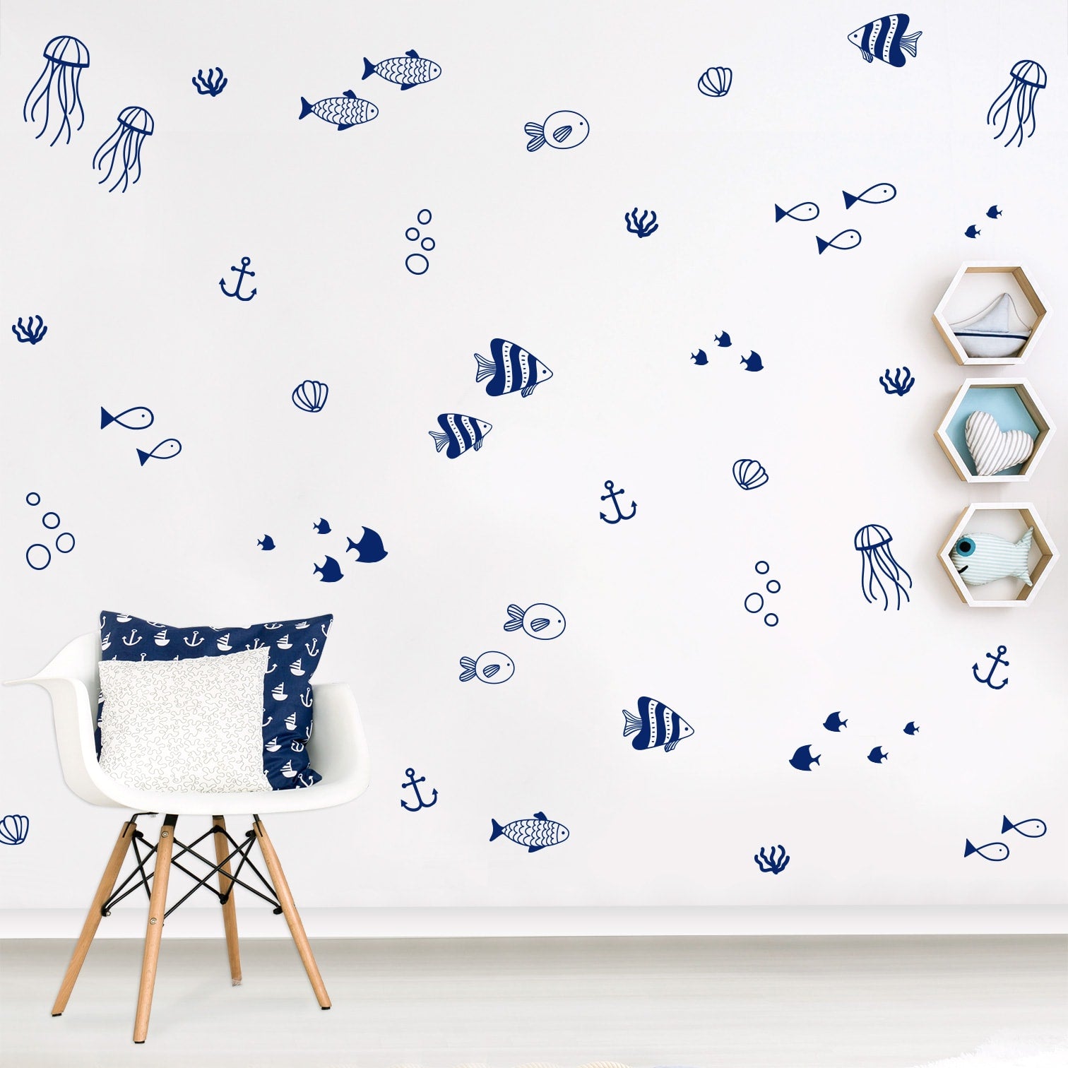 Sea creature wall stickers