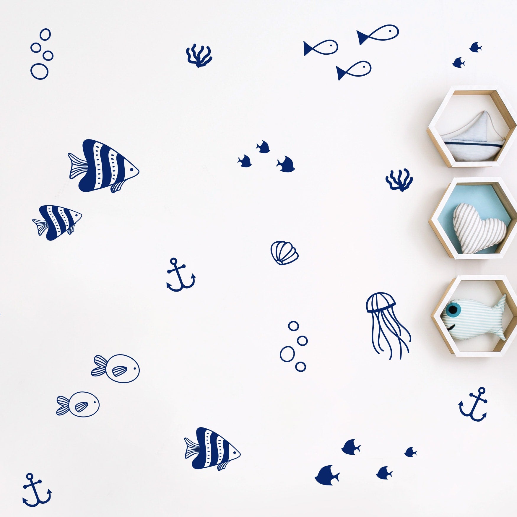 Sea creature wall stickers