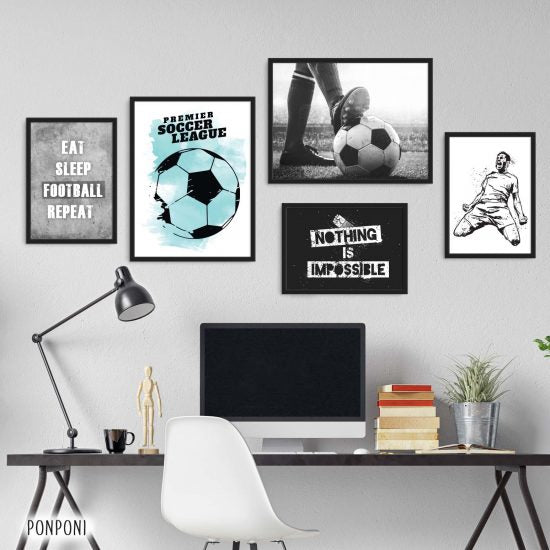 Imágenes para una habitación de adolescente con temática de fútbol