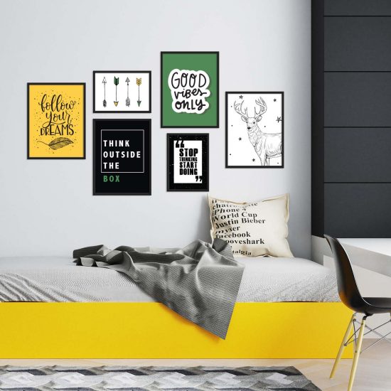 Inspirational quotes teen room poster set – premium high quality prints by Ponponi