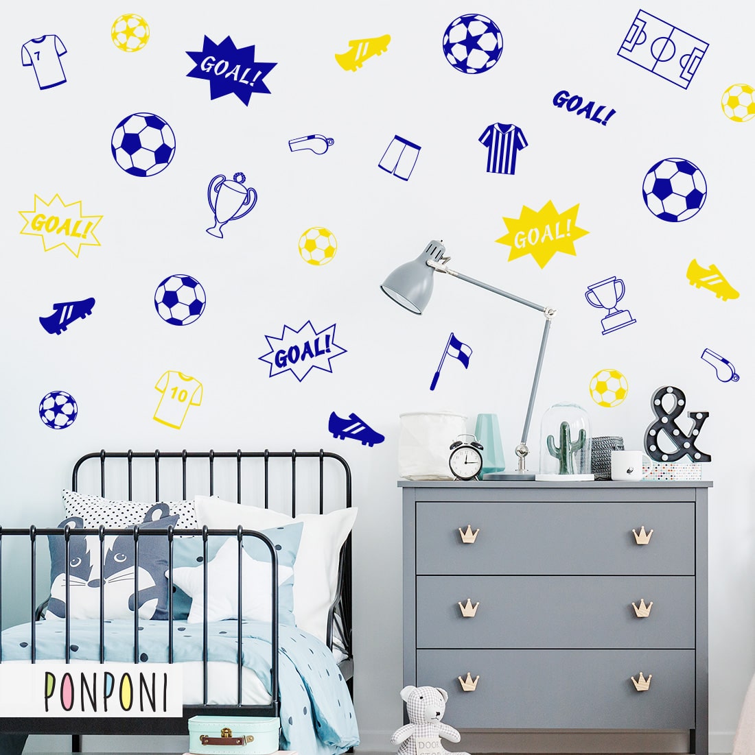 Football wall stickers for children's rooms
