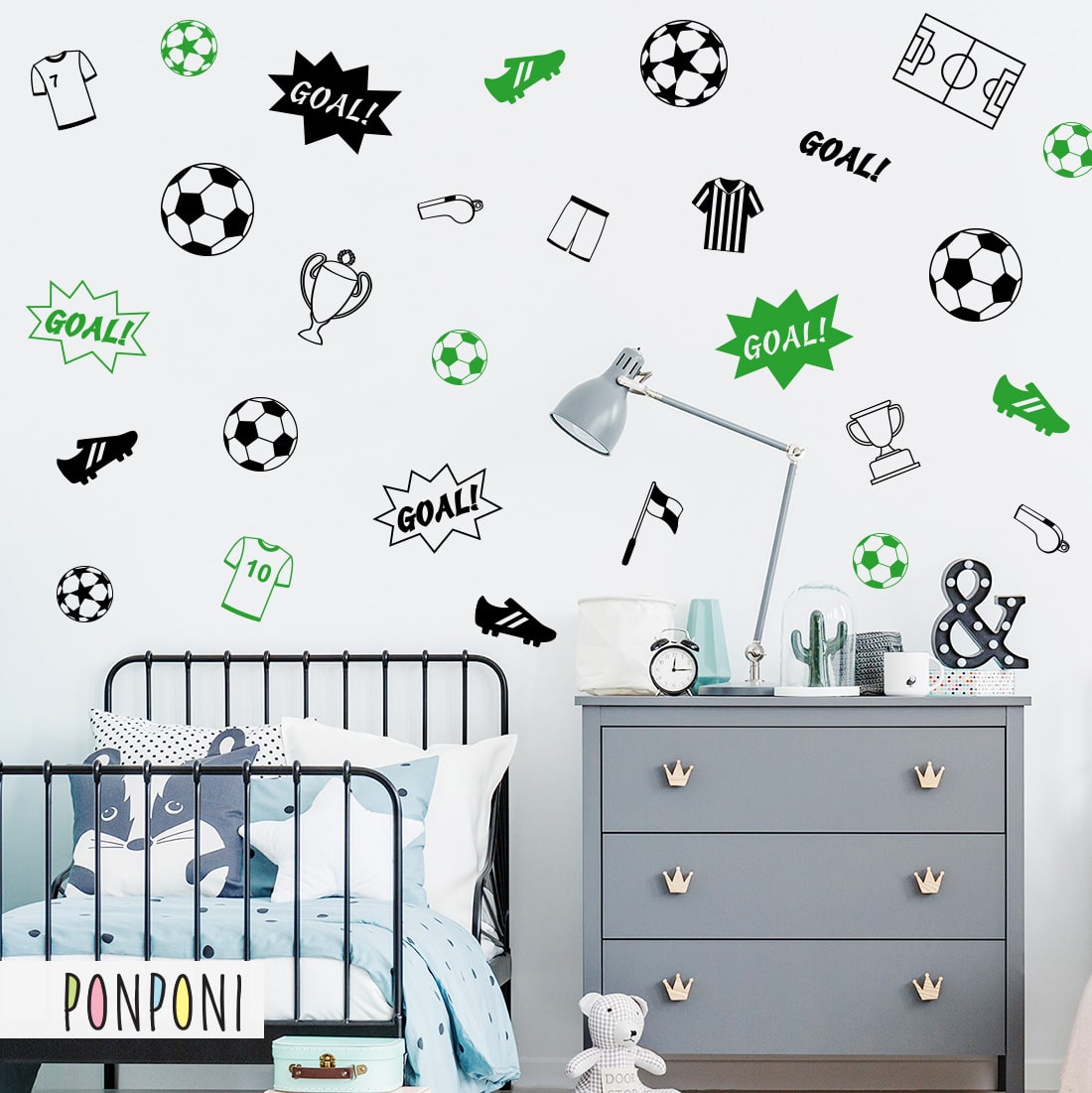 Football wall stickers for children's rooms
