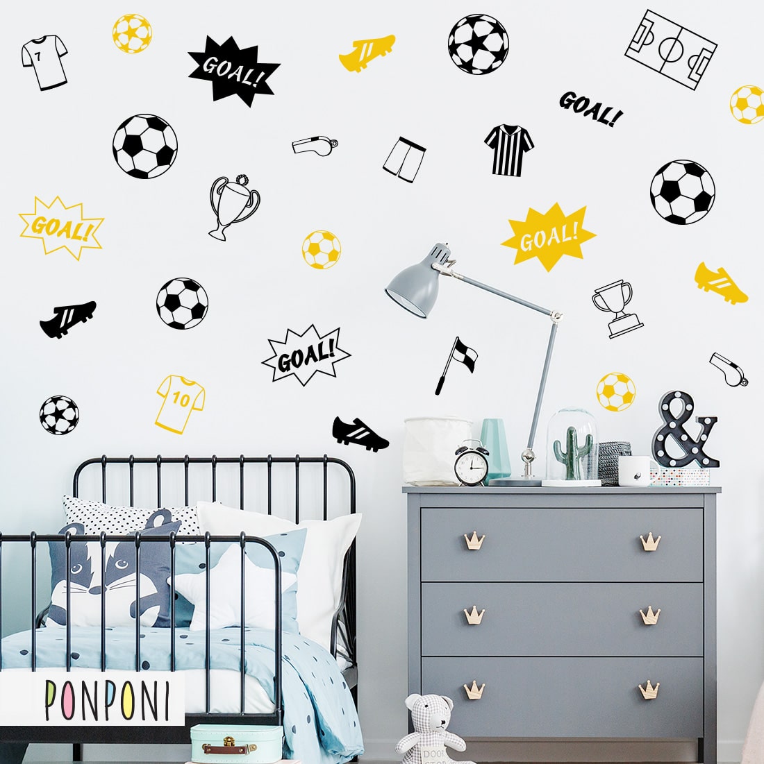 Football wall stickers for children's rooms