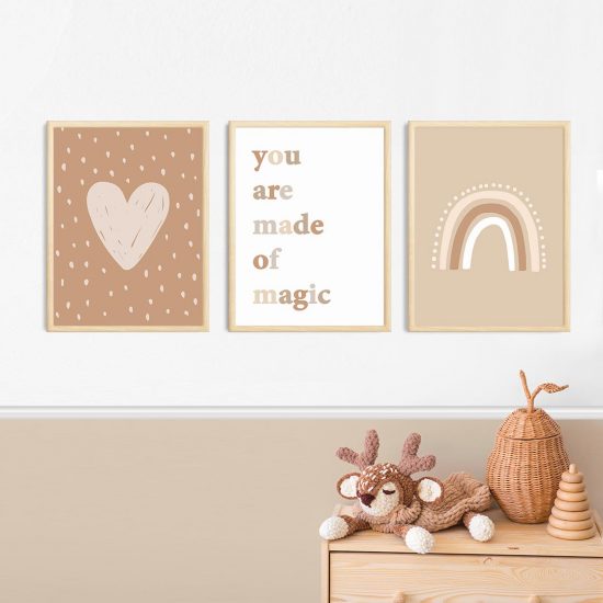 Boho Made of Magic wall art for kids room – premium high quality print by Ponponi