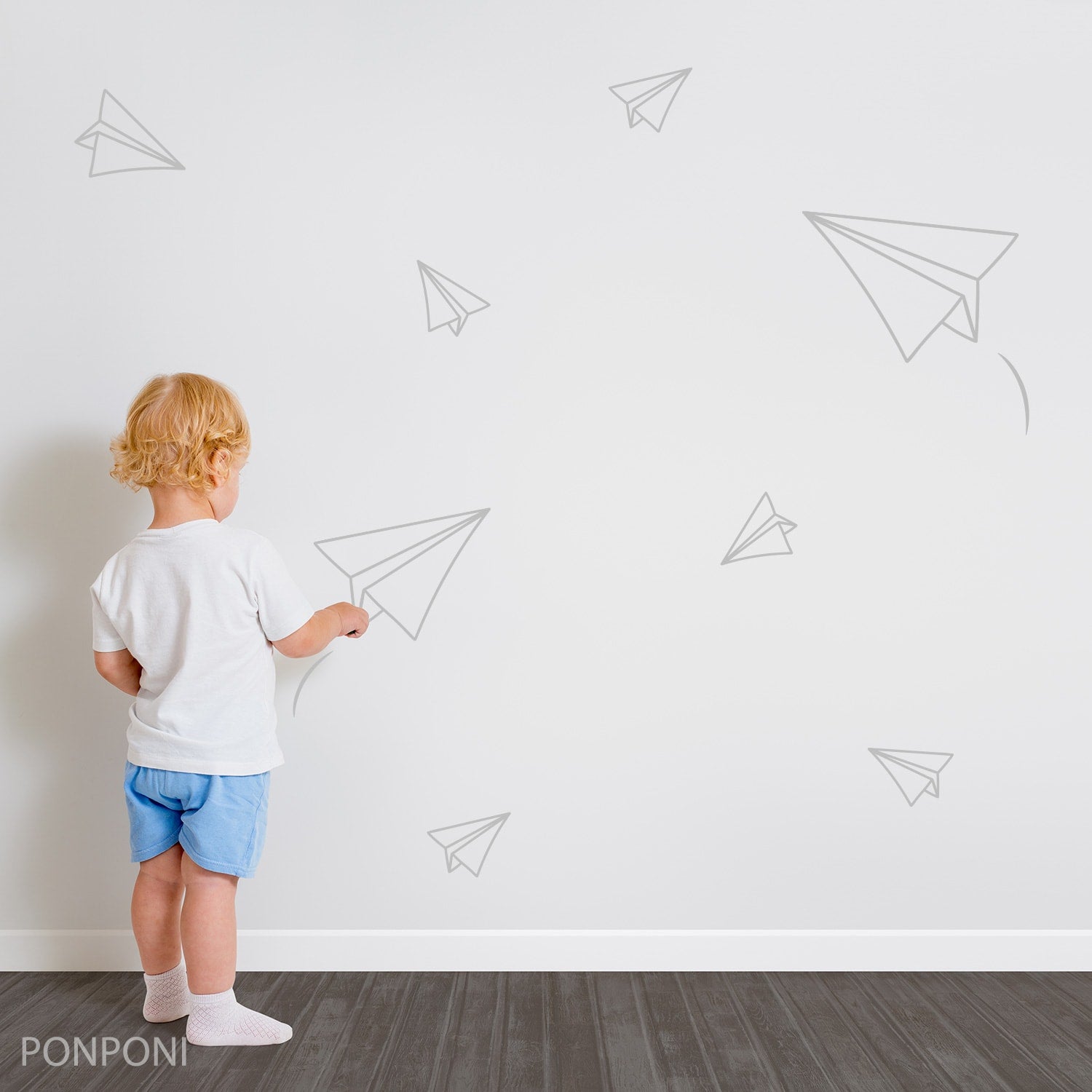 Paper airplane wall stickers – for children's rooms and nurseries