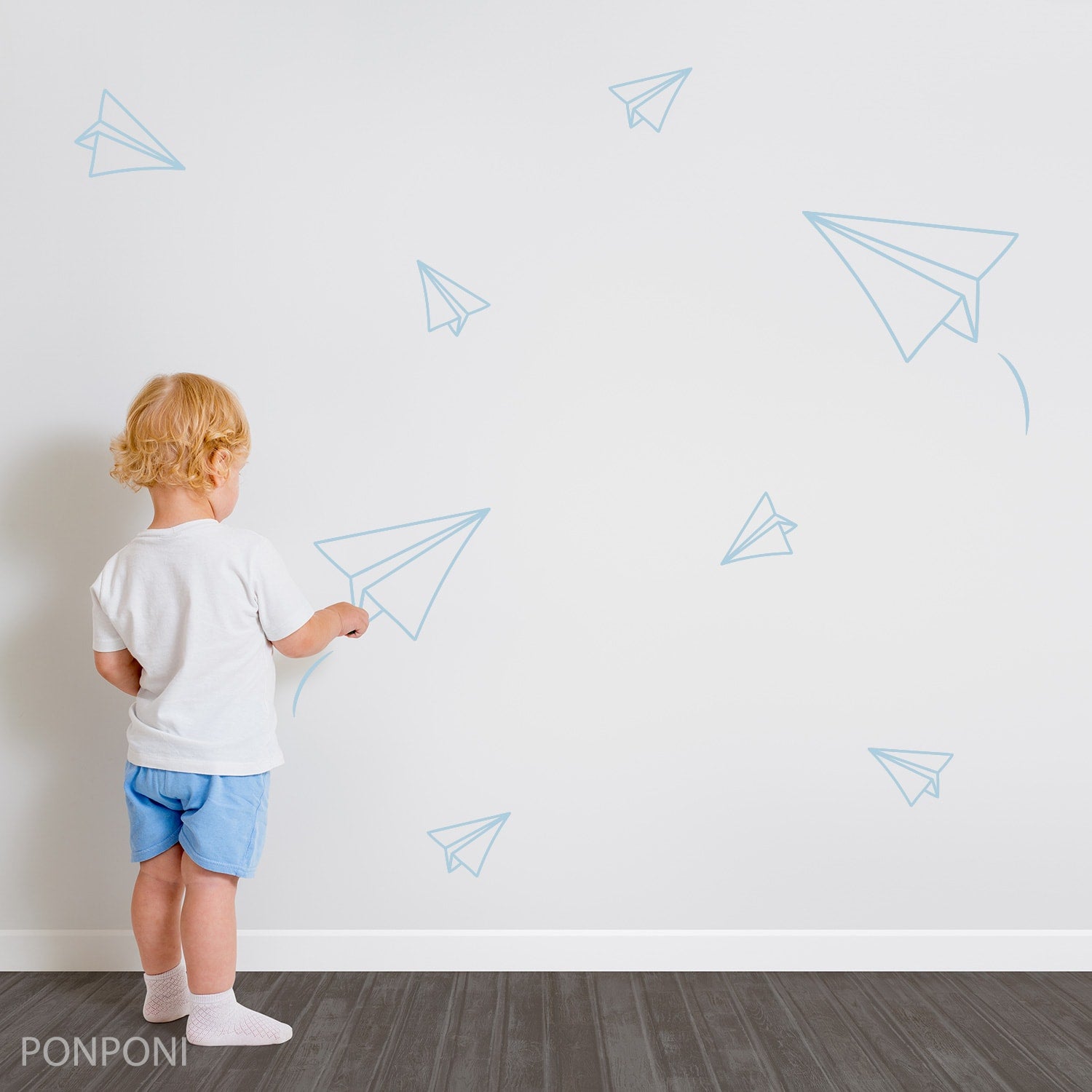 Paper airplane wall stickers – for children's rooms and nurseries