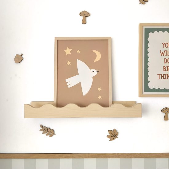 Juego de pósteres para habitación infantil de estilo escandinavo: Pájaros y frases inspiradoras