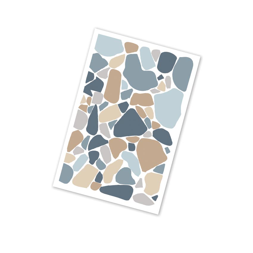 Terrazzo wall stickers – blue beige
