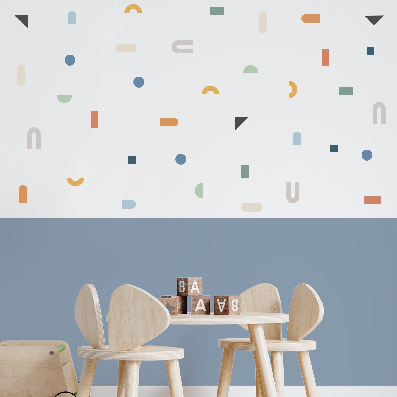 Wall stickers geometric shapes