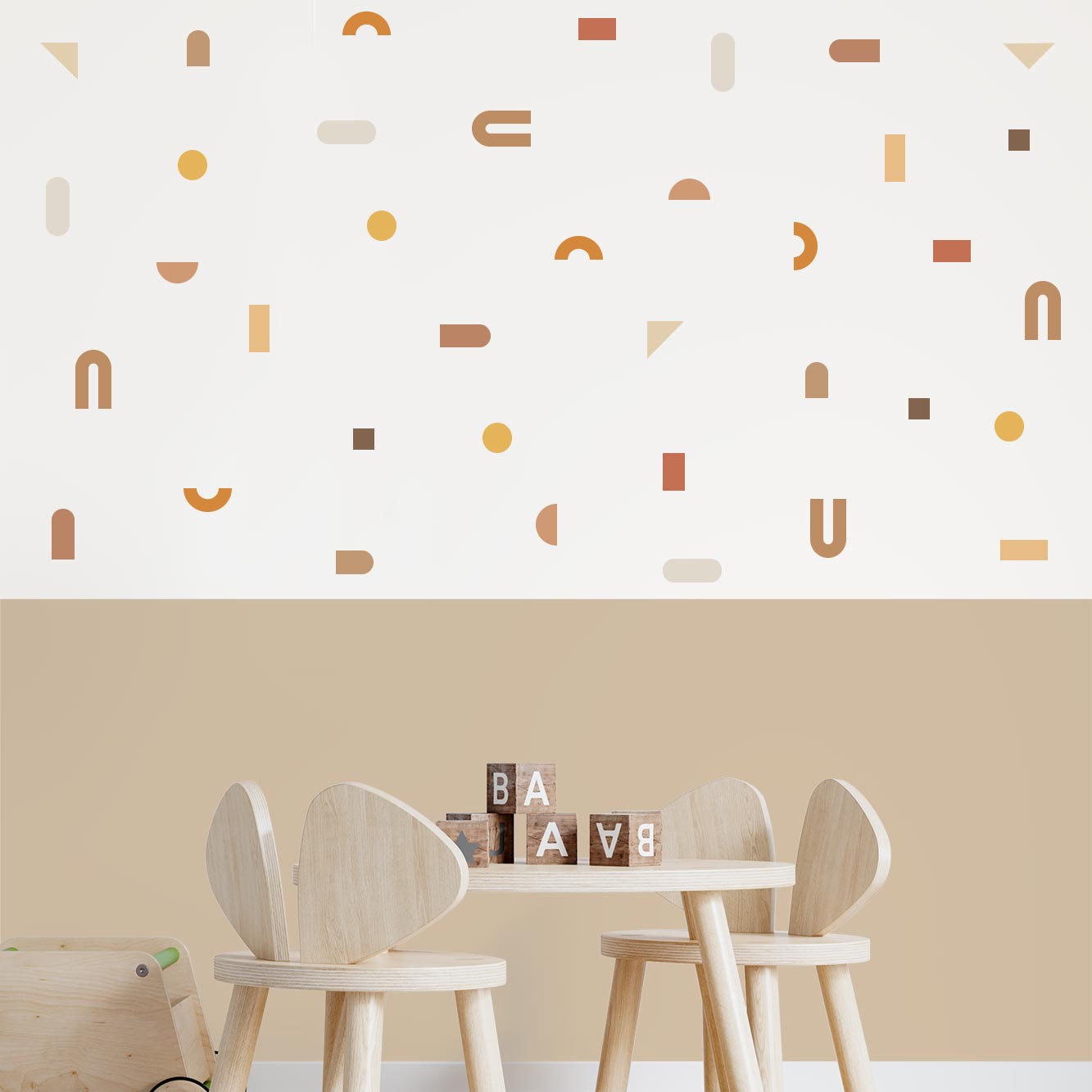 Wall stickers geometric shapes