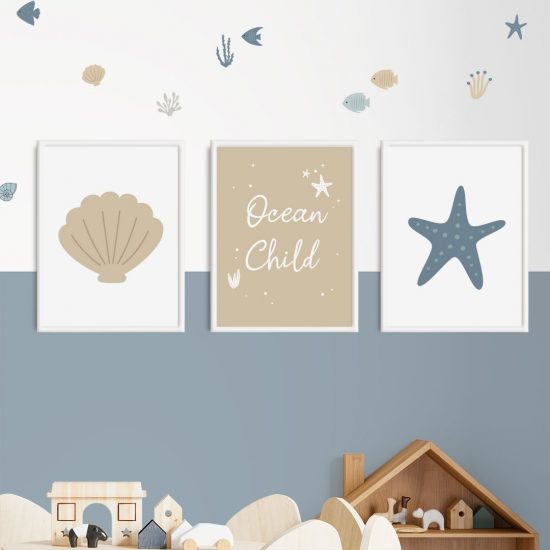 Imágenes para una habitación infantil: Océano – Niño del océano