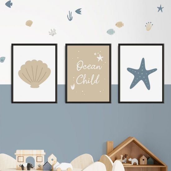 Imágenes para una habitación infantil: Océano – Niño del océano