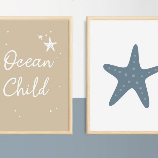 Imágenes para una habitación infantil: Océano – Niño del océano