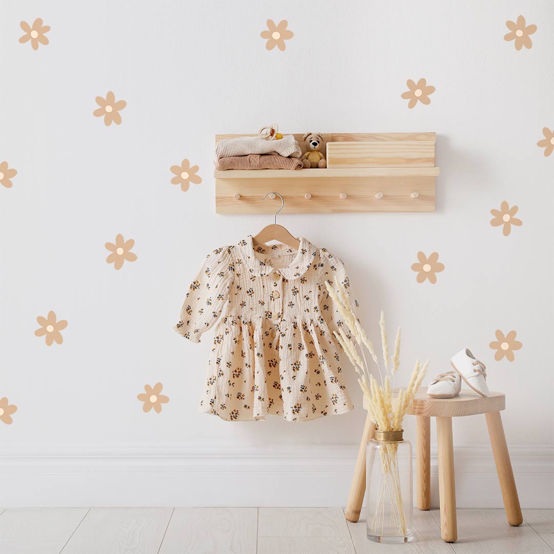 Flower wall stickers for children's rooms – daisies