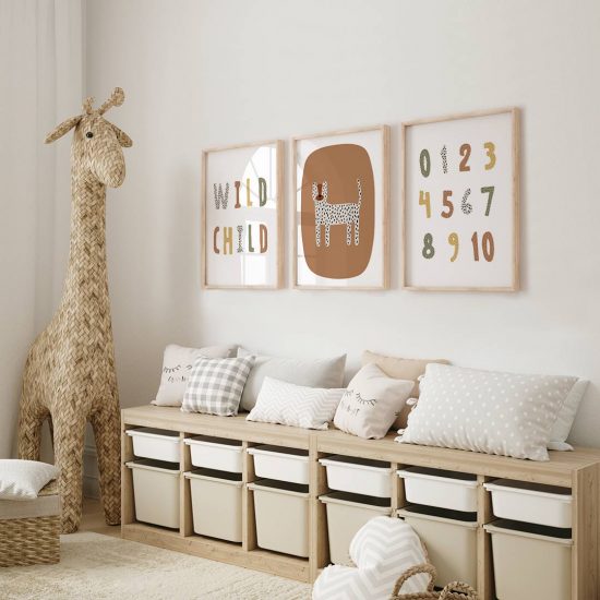 Imágenes para una habitación infantil con temática de safari