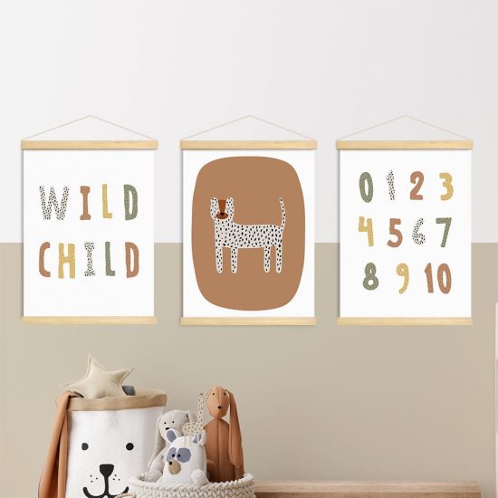 Imágenes para una habitación infantil con temática de safari